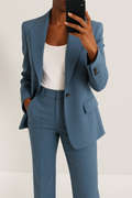 Paloma™ - Traje sastre de mujer azul, americana y pantalón