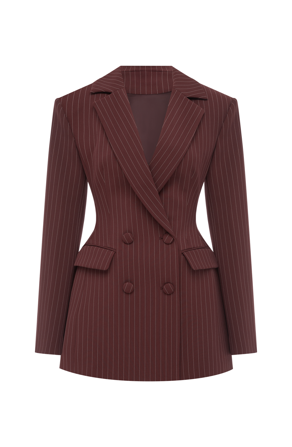 Elvira™ - Vestido Americana de Raya Diplomática Burdeos