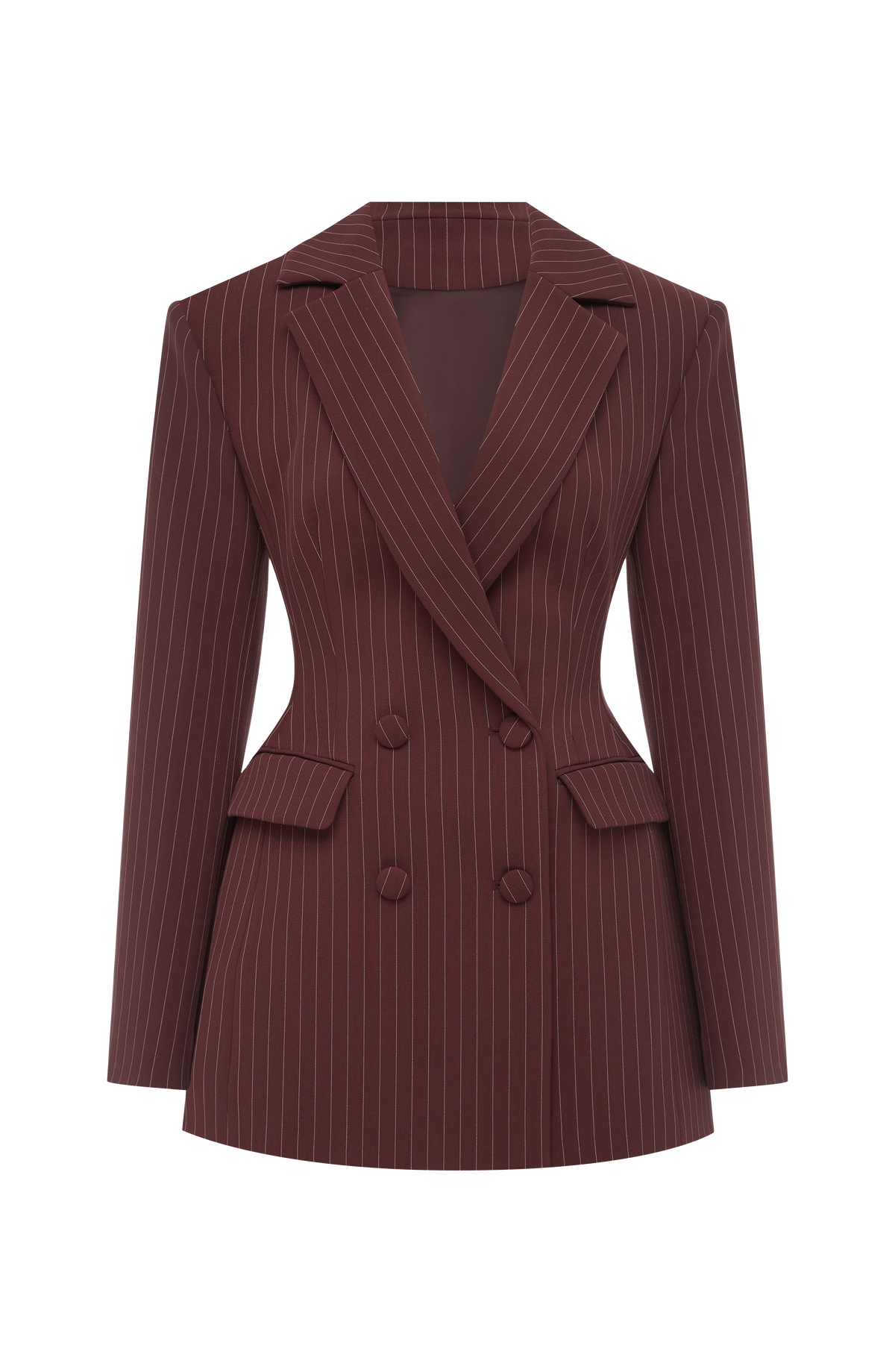 Elvira™ - Vestido Americana de Raya Diplomática Burdeos