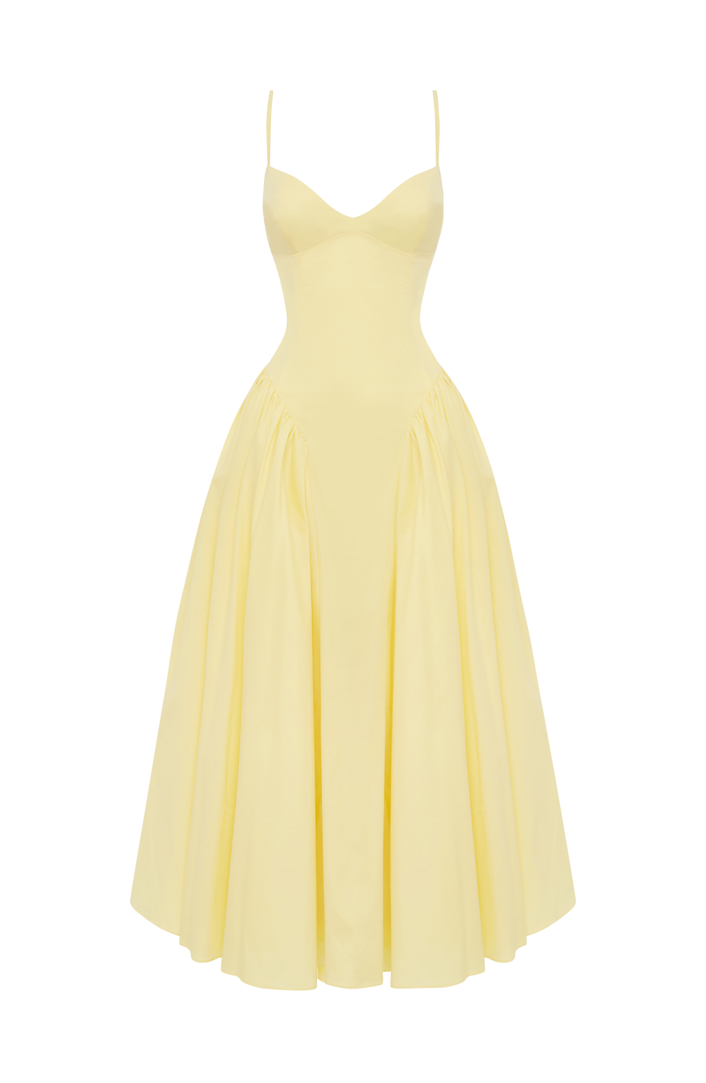 Emma™ - Vestido Midi con Godets Limón