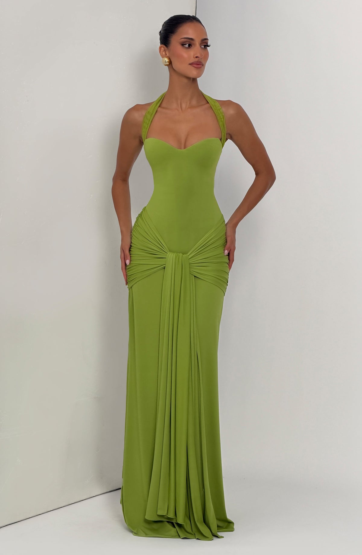 Gema™ - Vestido Largo de Punto Oliva