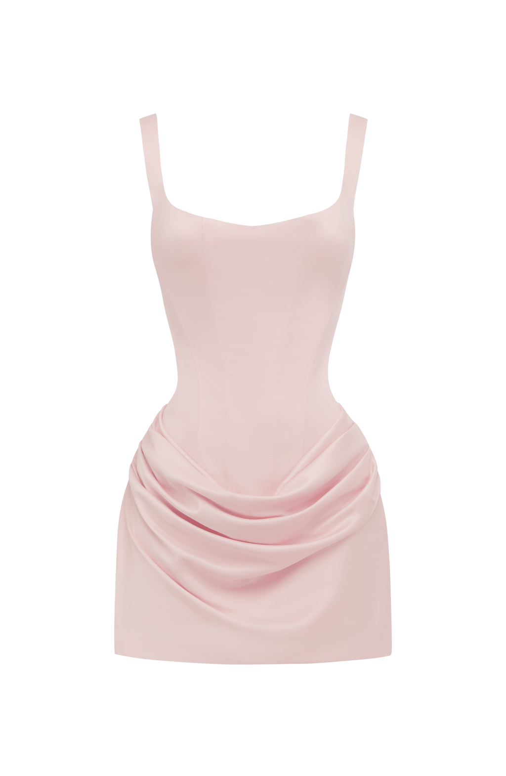 Isabel™ - Vestido Corto de Satén Rosa