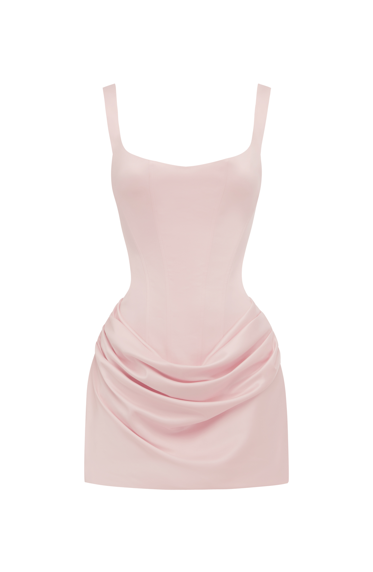 Isabel™ - Vestido Corto de Satén Rosa