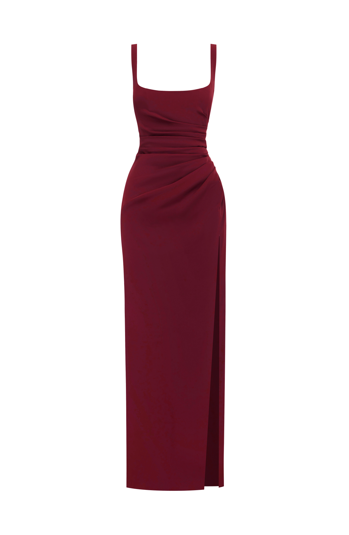 Lucía™ - Vestido Largo Cruzado Cereza