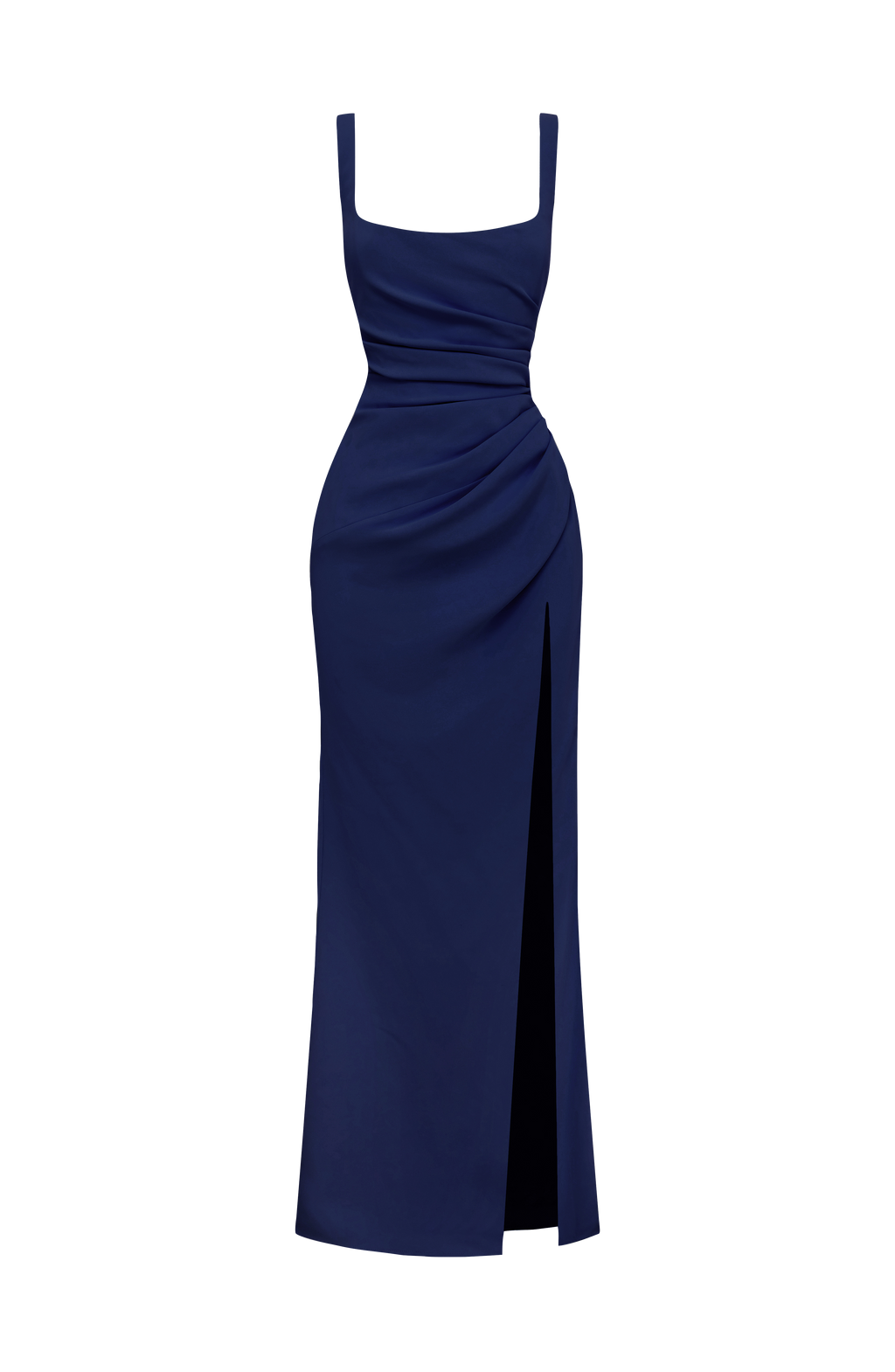 Lucía™ - Vestido Largo Cruzado Azul Marino