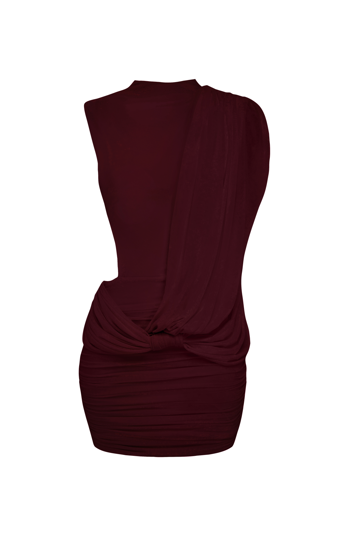 Mireya™ - Vestido Corto de Malla Cereza
