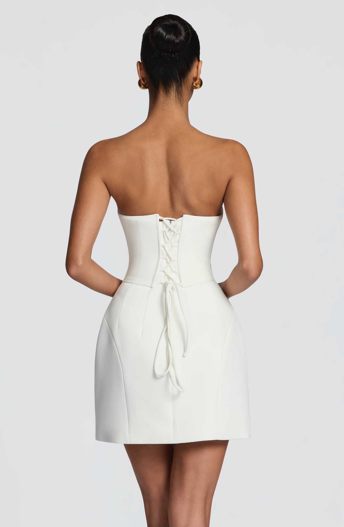 Candela™ - Vestido Corto con Corsé Marfil