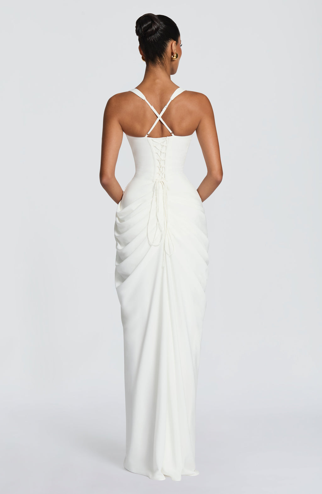 Elisa™ - Vestido Largo de Chifón Marfil