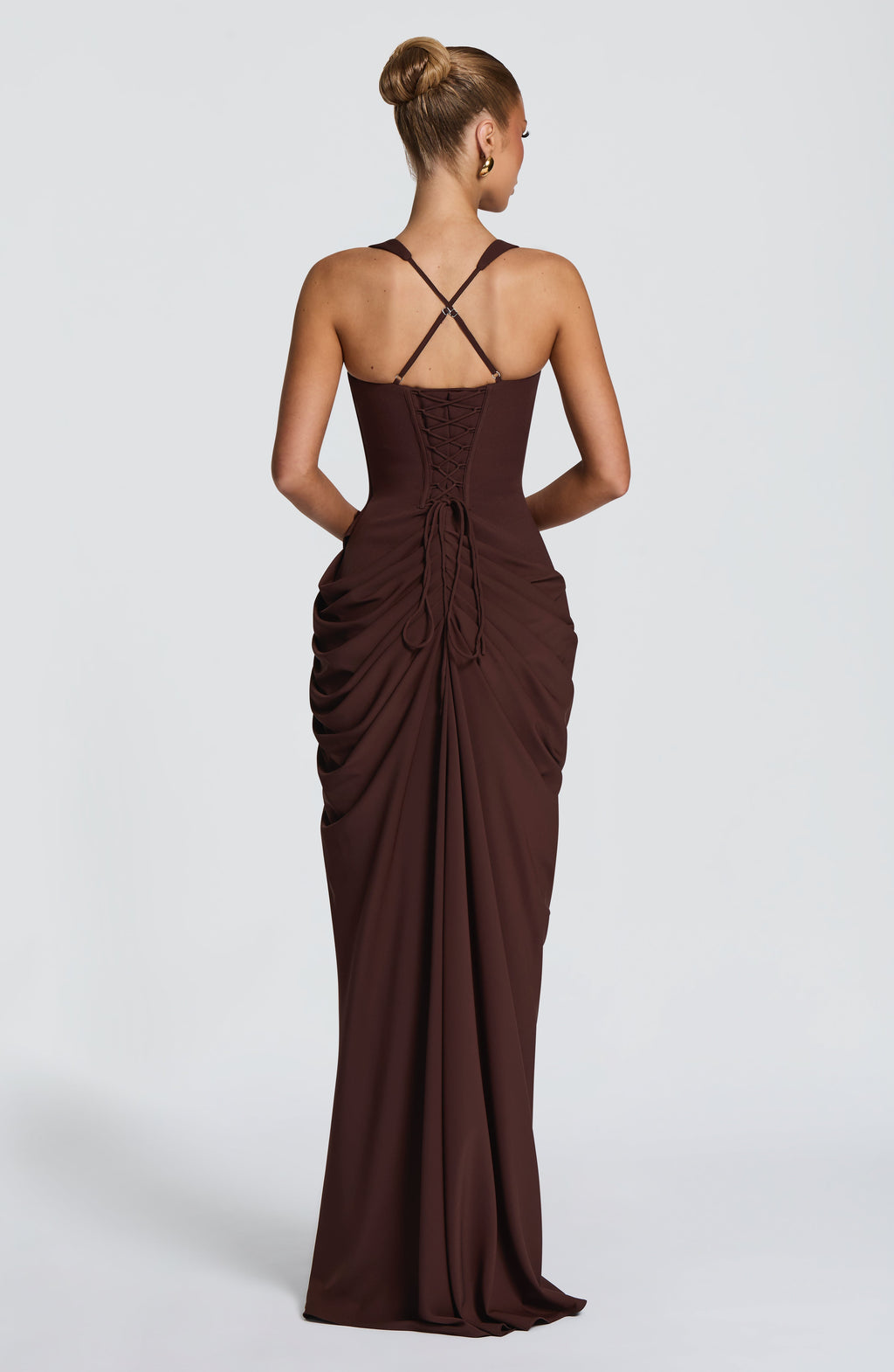 Elisa™ - Vestido Largo de Chifón Ciruela