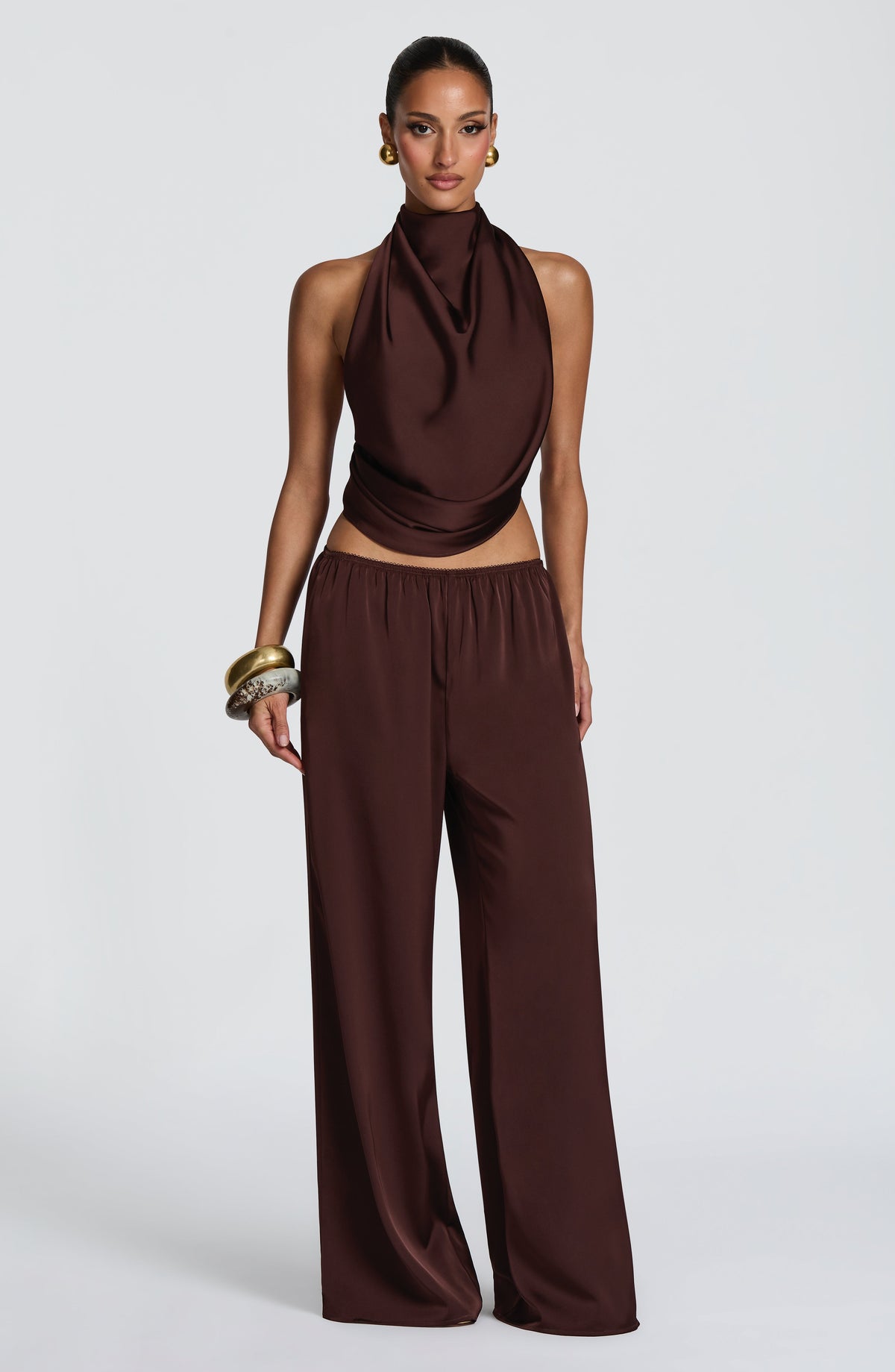 Soraya™ - Pantalón Palazzo de Satén