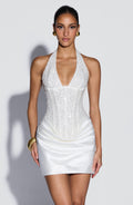 Adriana™ - Vestido Corto Bordado Marfil