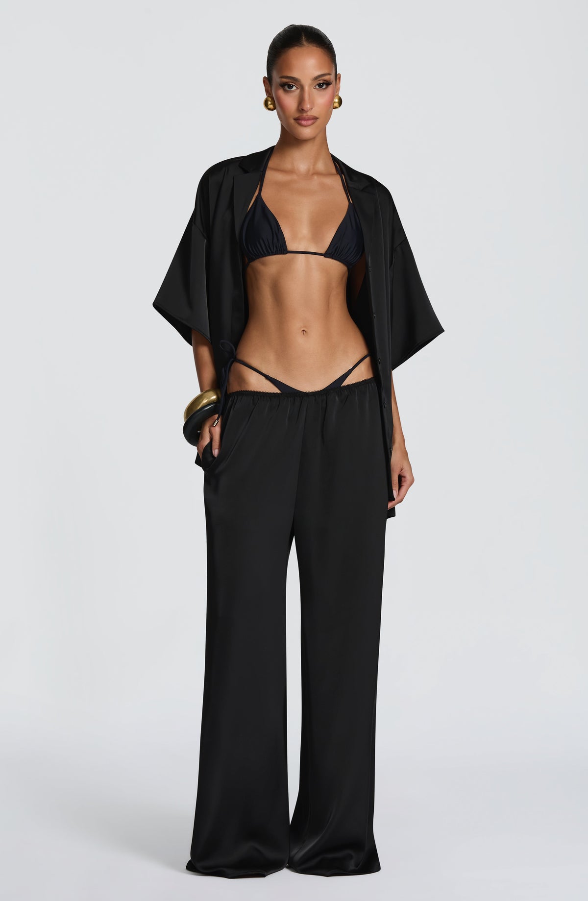Soraya™ - Pantalón Palazzo de Satén