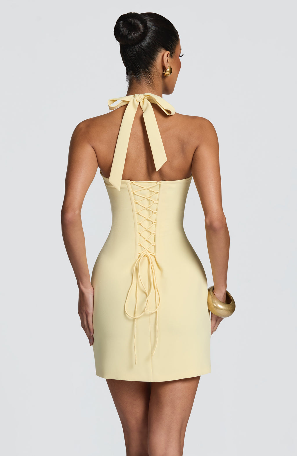 Celia™ - Vestido Corto con Encaje Limón