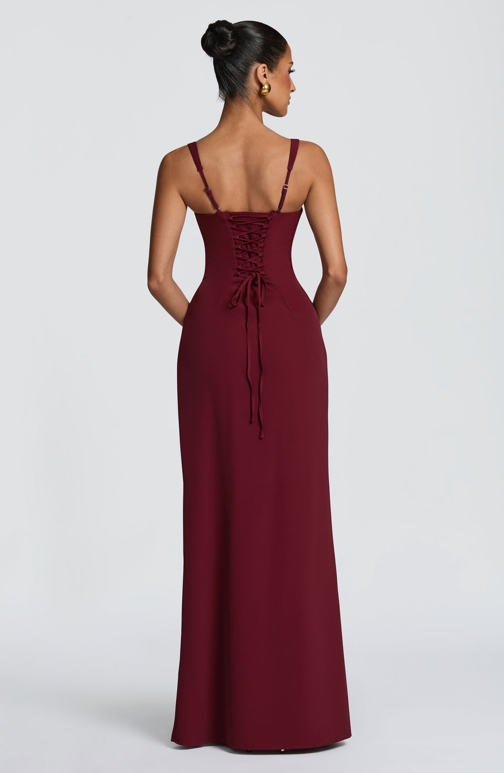 Lucía™ - Vestido Largo Cruzado Cereza