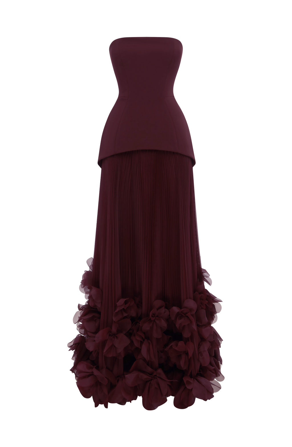 Serafina™ - Vestido Largo con Apliques Cereza