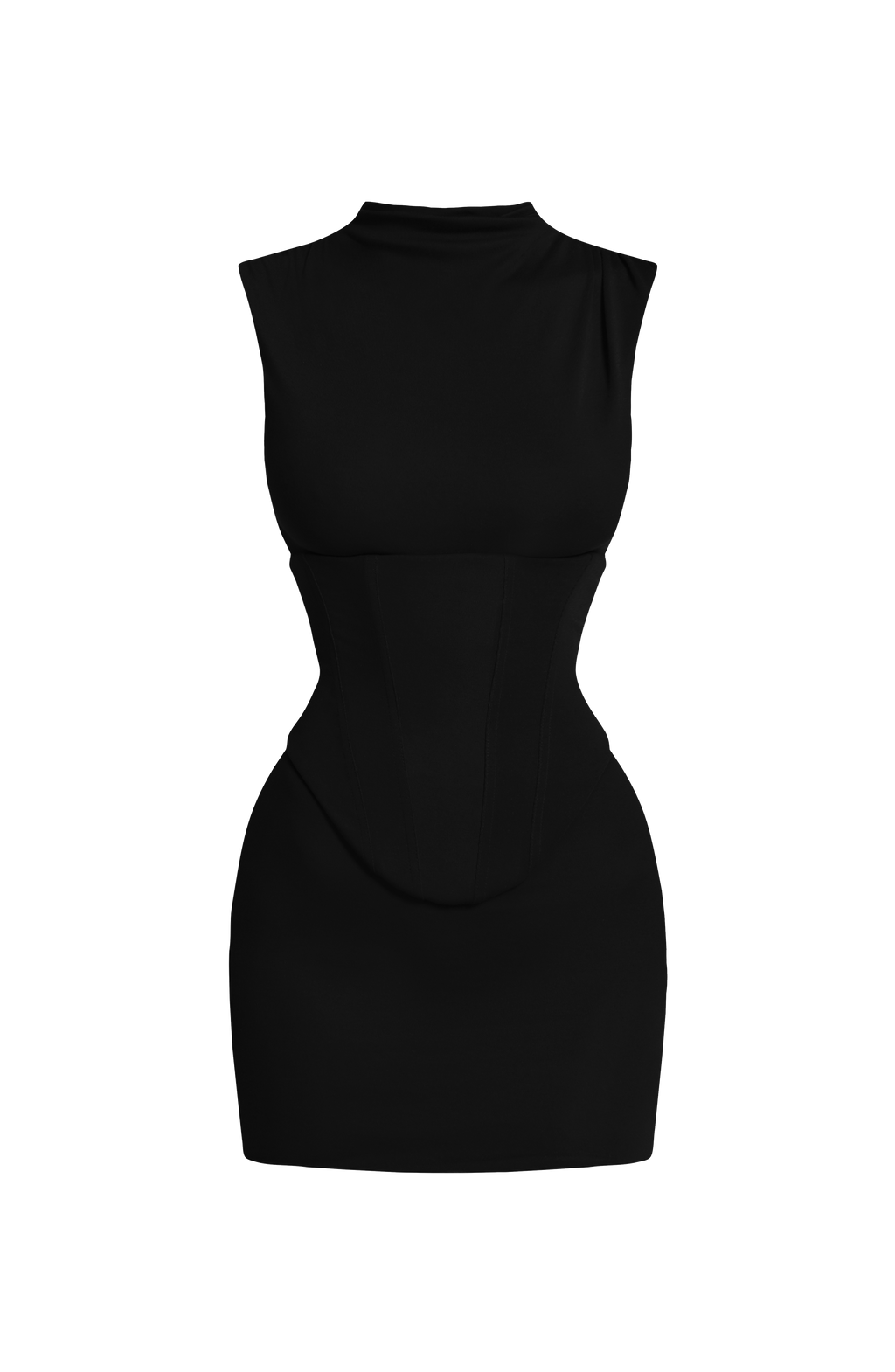 Salomé™ - Vestido Corto de Punto Negro