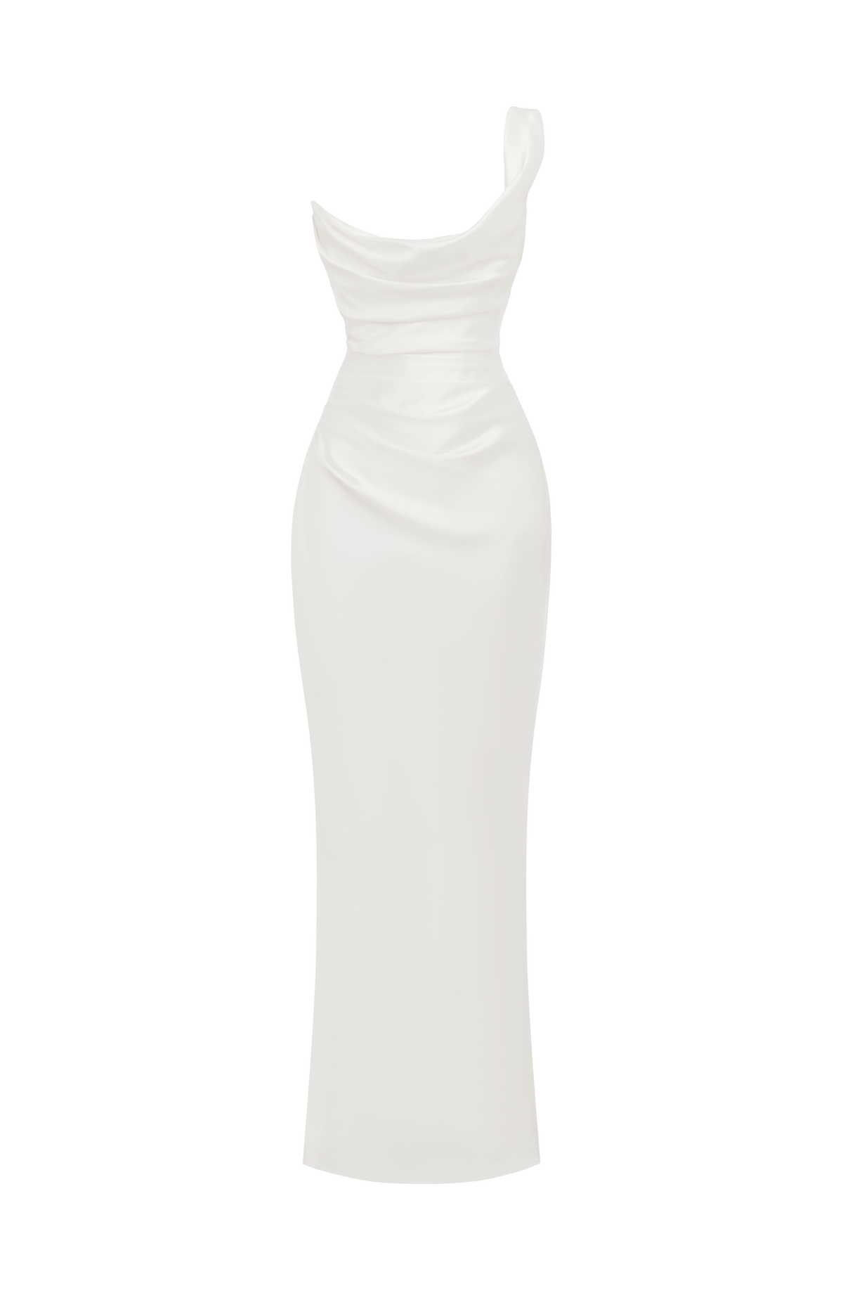 Talía™ - Vestido Largo al Bies Marfil