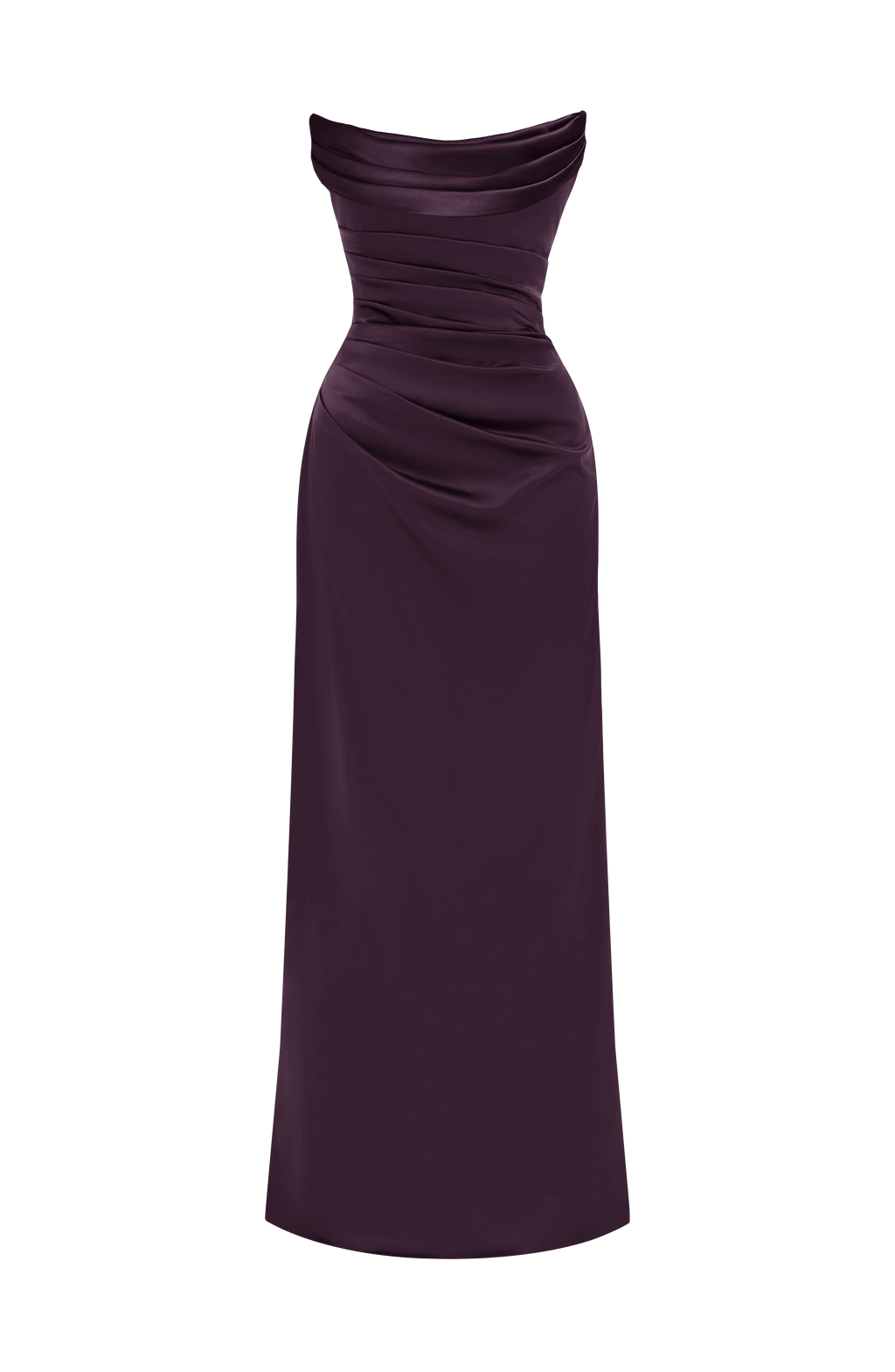 Vega™ - Vestido Largo de Satén Morado