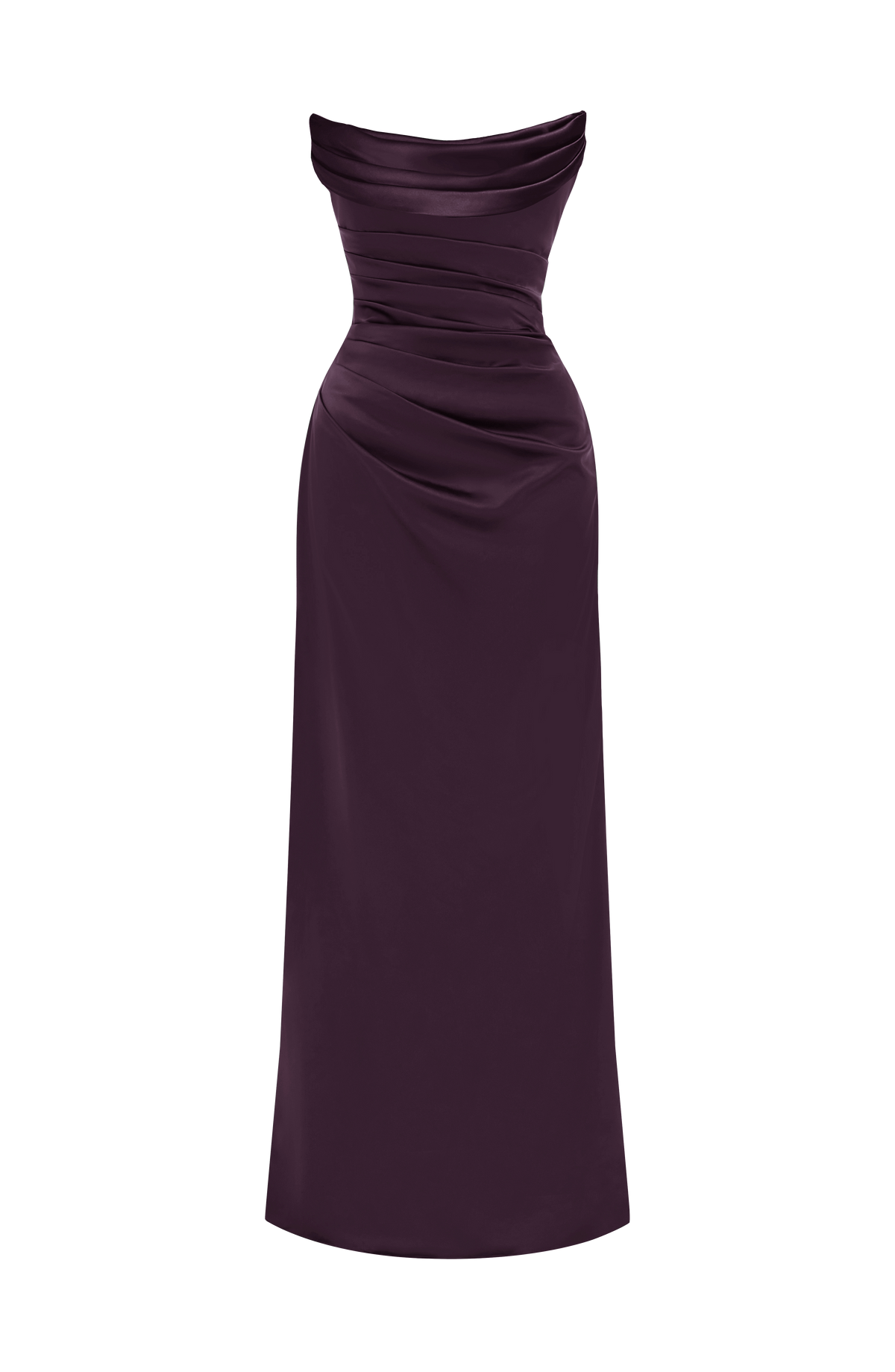Vega™ - Vestido Largo de Satén Morado