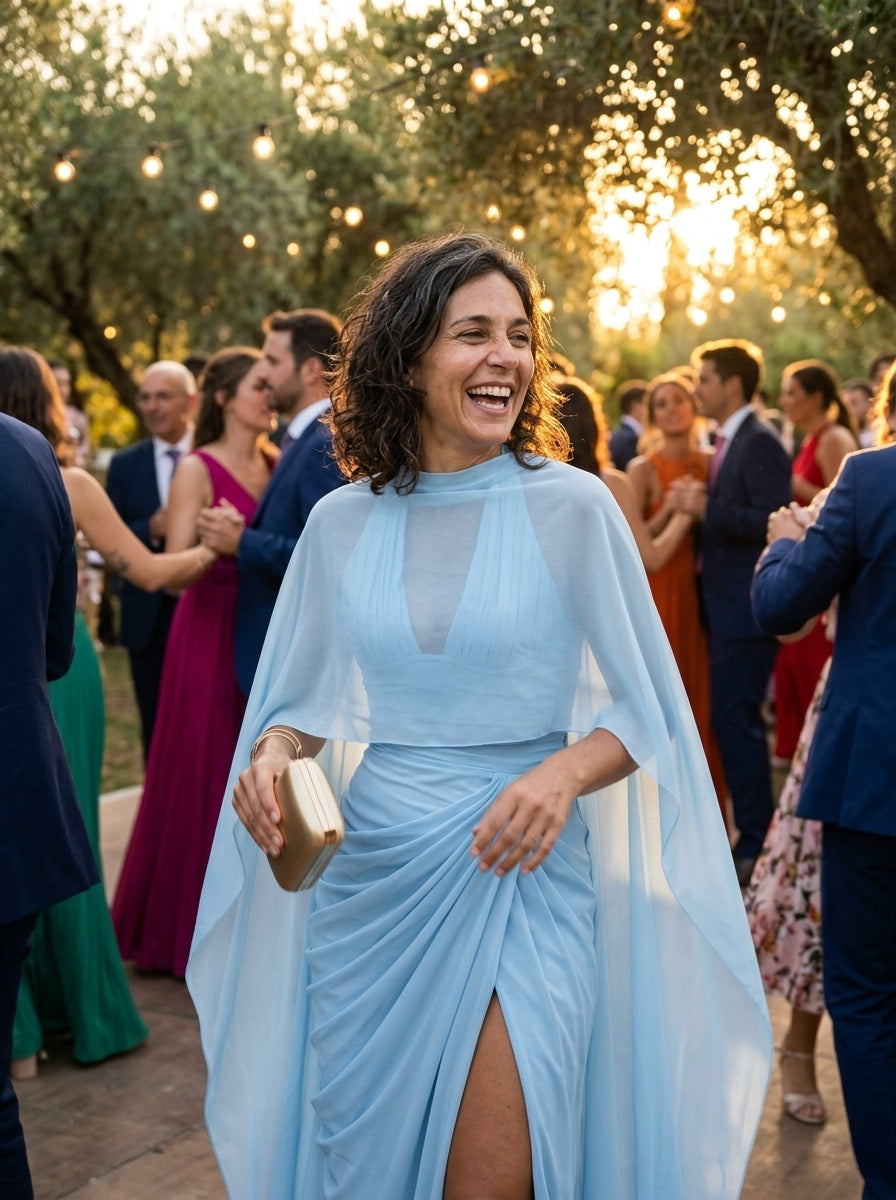 Hoy: en primera fila y con un vestido Ana Madrid.