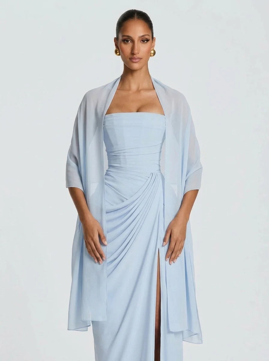 Alma™ - Estola de Chifón celeste, vista frontal