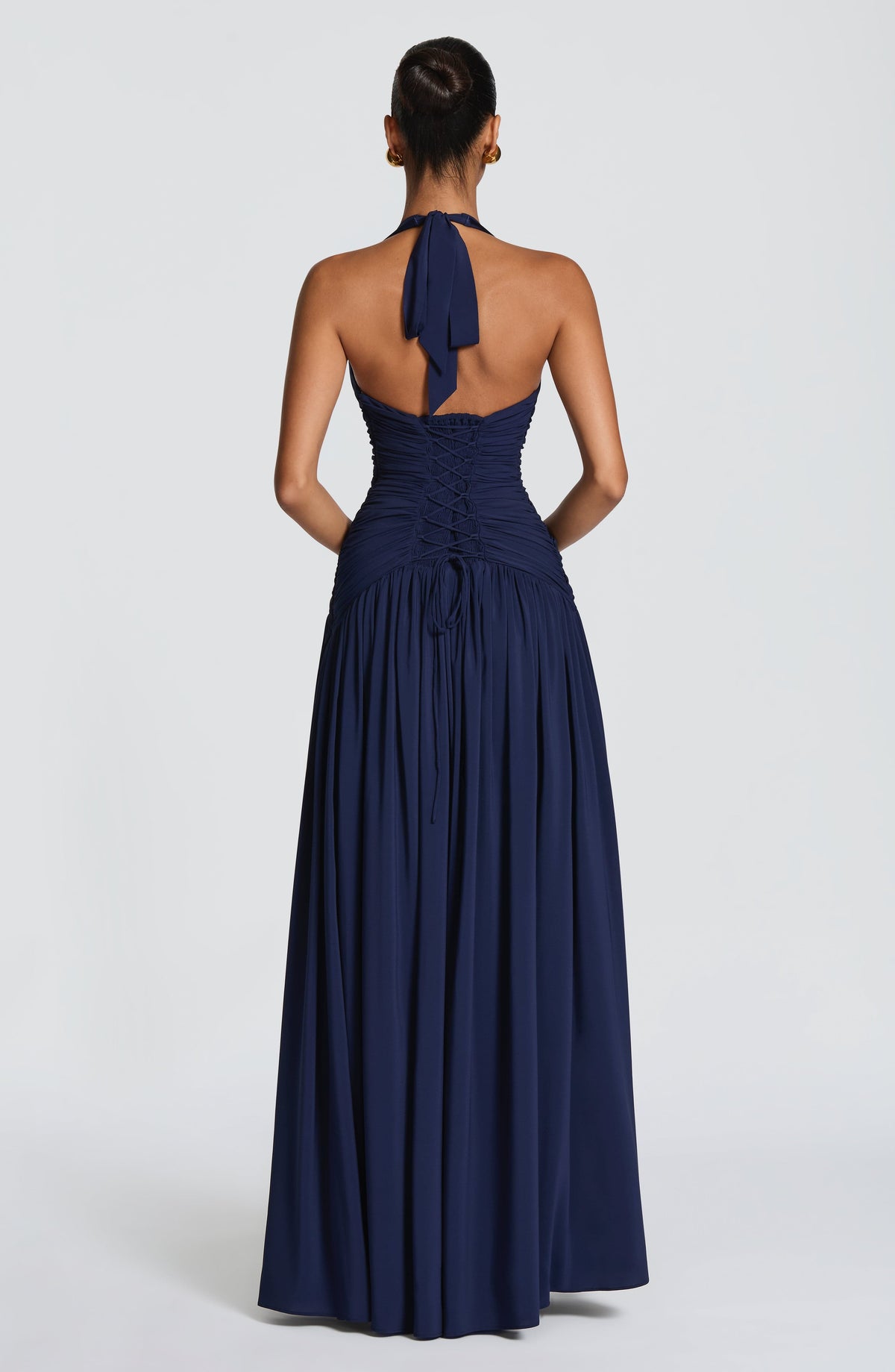 Amaia™ - Vestido Largo de Chifón Azul Marino