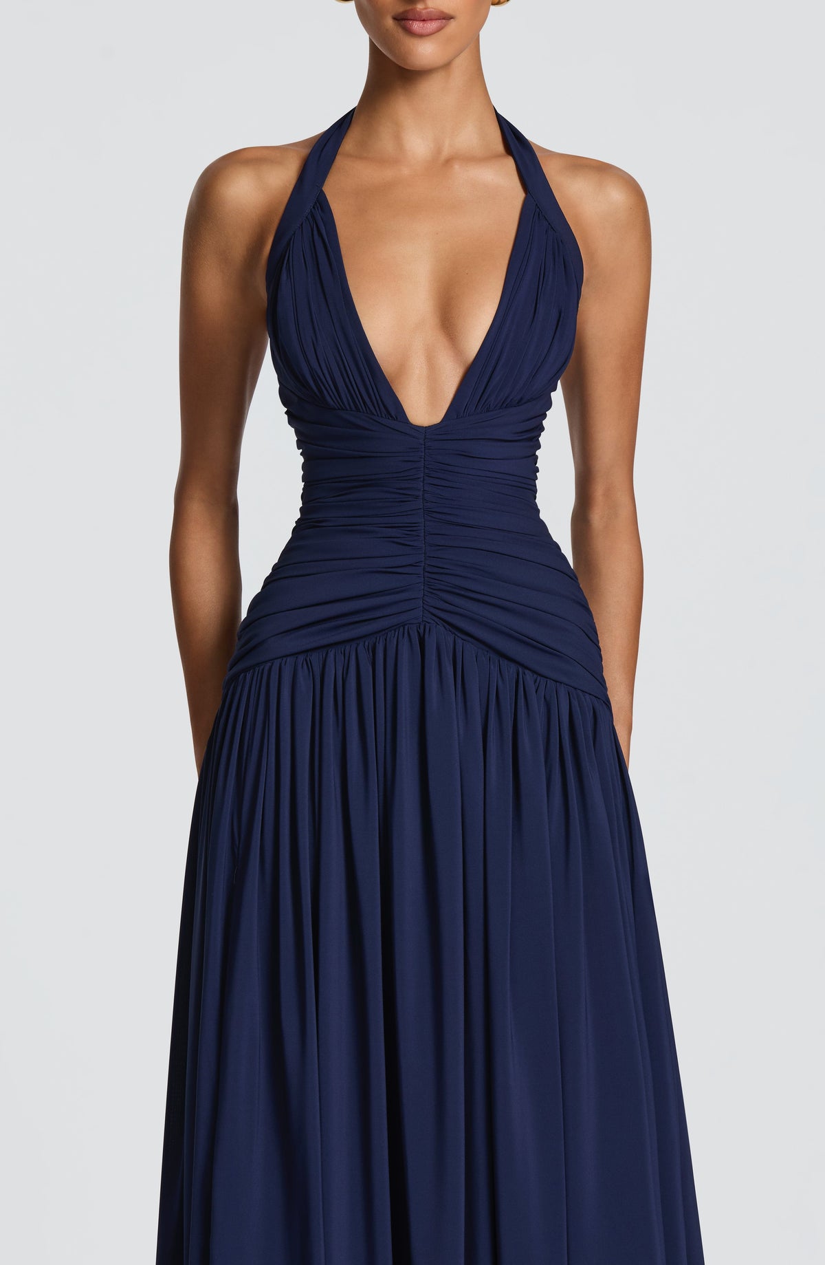 Amaia™ - Vestido Largo de Chifón Azul Marino