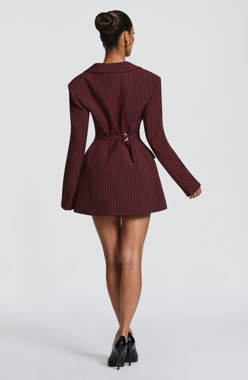 Elvira™ - Vestido Americana de Raya Diplomática Burdeos