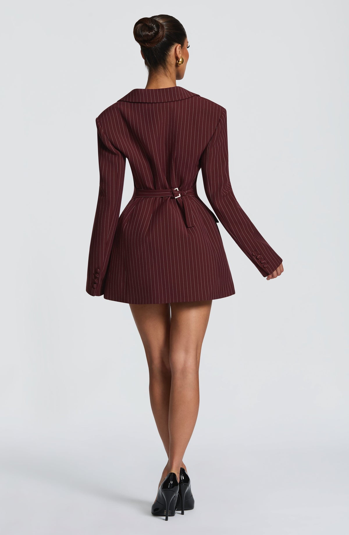 Elvira™ - Vestido Americana de Raya Diplomática Burdeos
