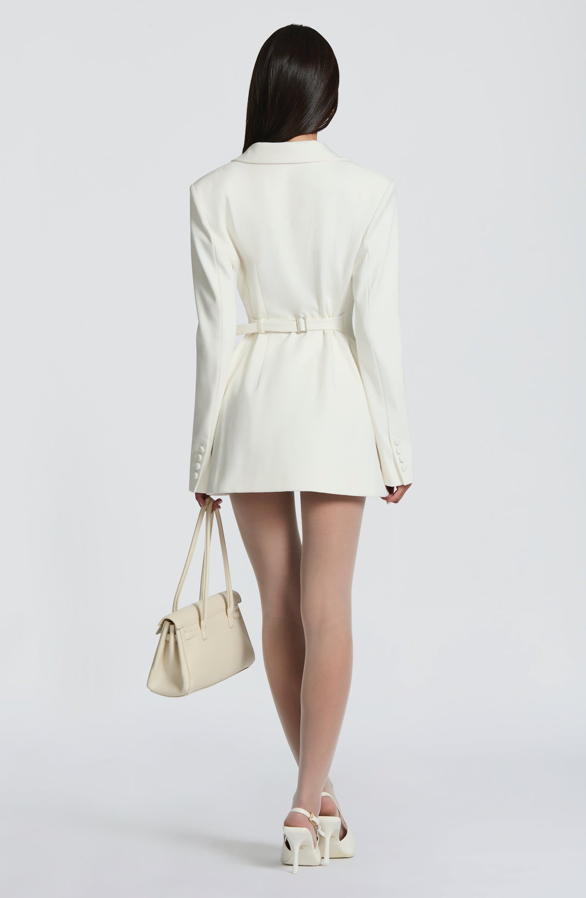 Elvira™ - Vestido Americana Corto Marfil