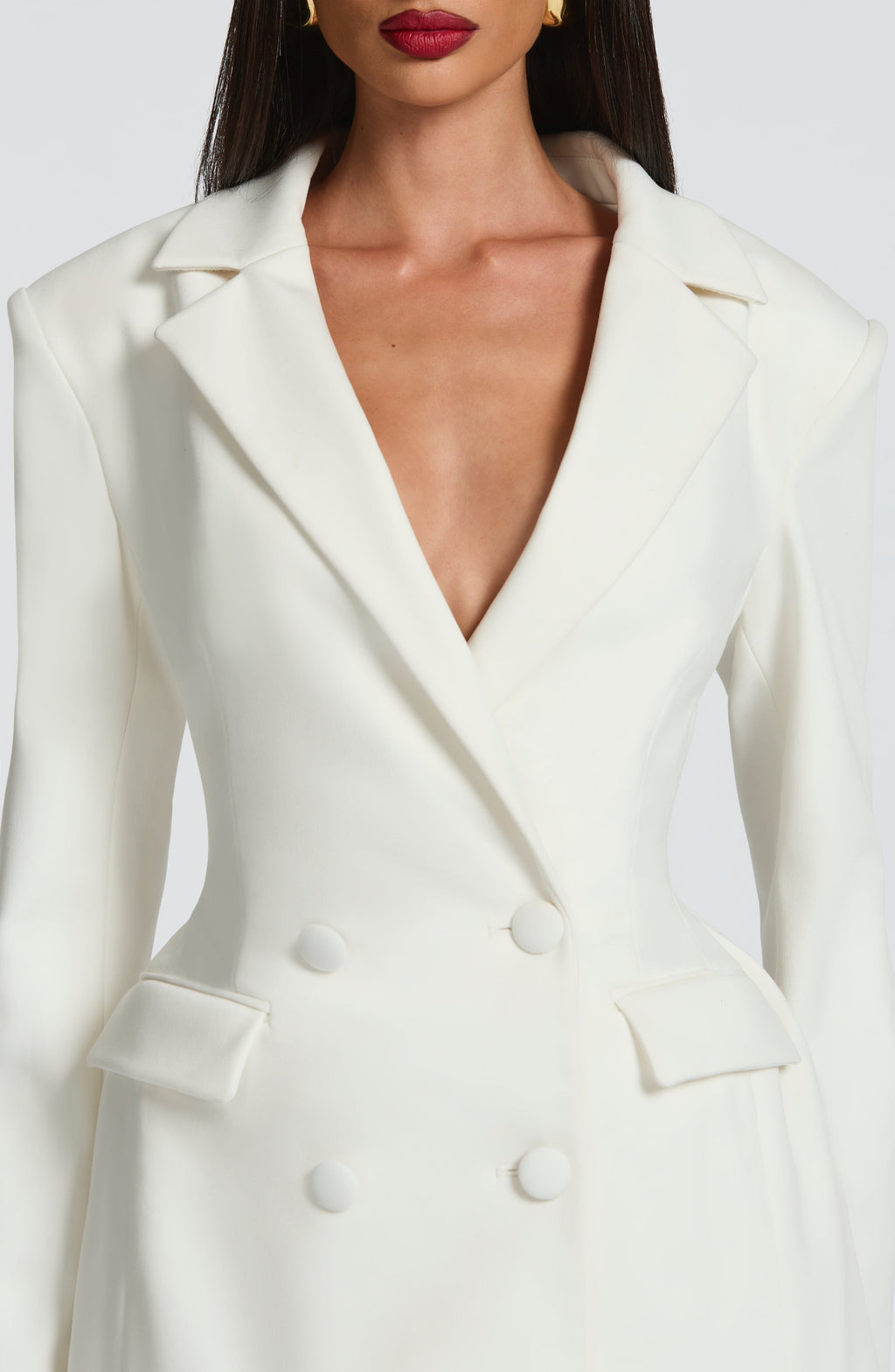 Elvira™ - Vestido Americana Corto Marfil