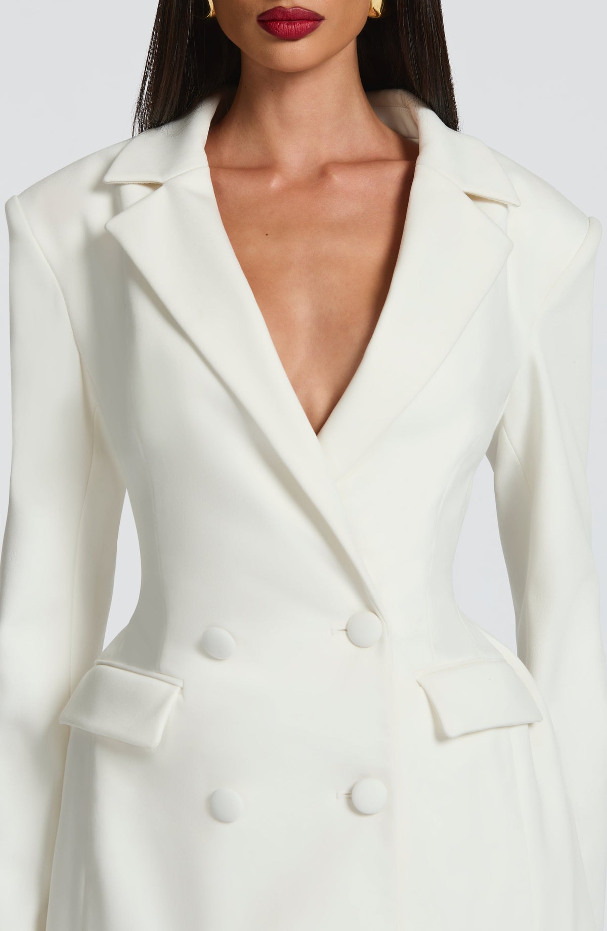 Elvira™ - Vestido Americana Corto Marfil