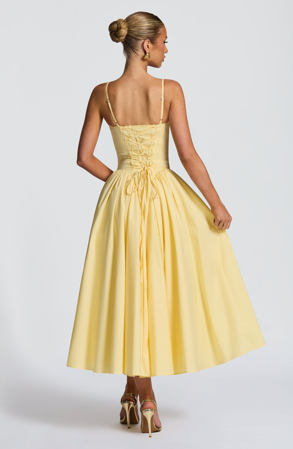 Emma™ - Vestido Midi con Godets Limón