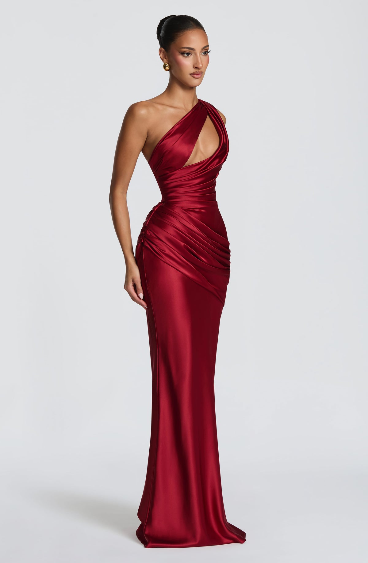 Elvira™ - Vestido Largo Asimétrico Rojo