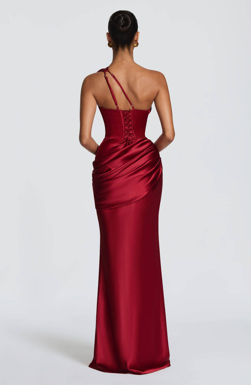 Elvira™ - Vestido Largo Asimétrico Rojo