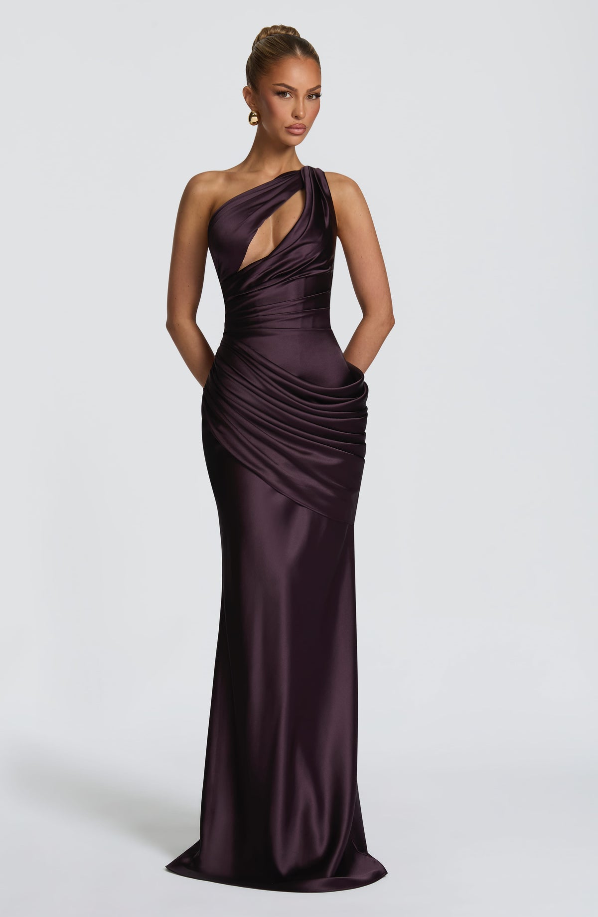 Elvira™ - Vestido Largo Asimétrico Morado