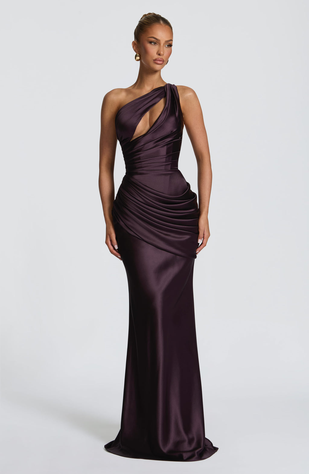 Elvira™ - Vestido Largo Asimétrico Morado