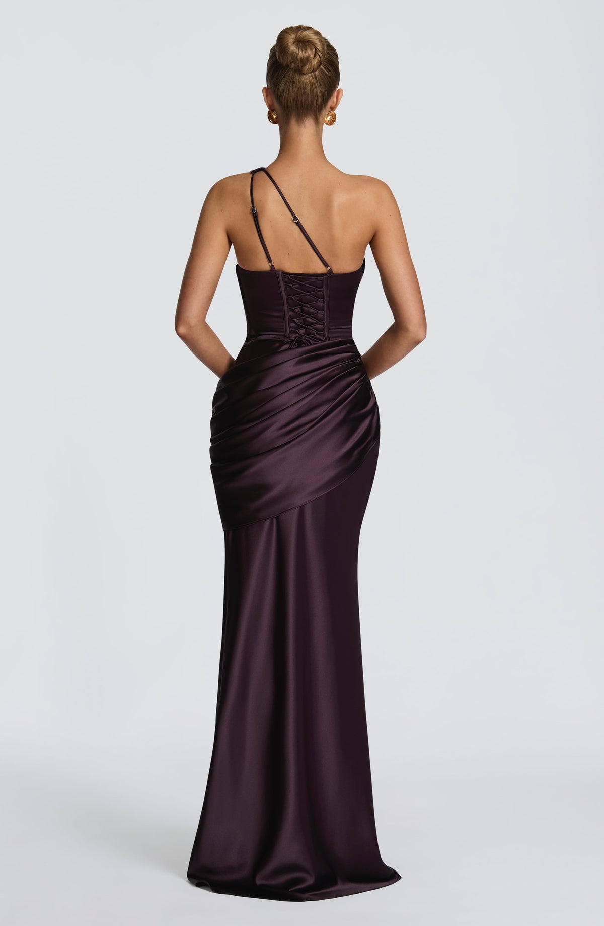 Elvira™ - Vestido Largo Asimétrico Morado