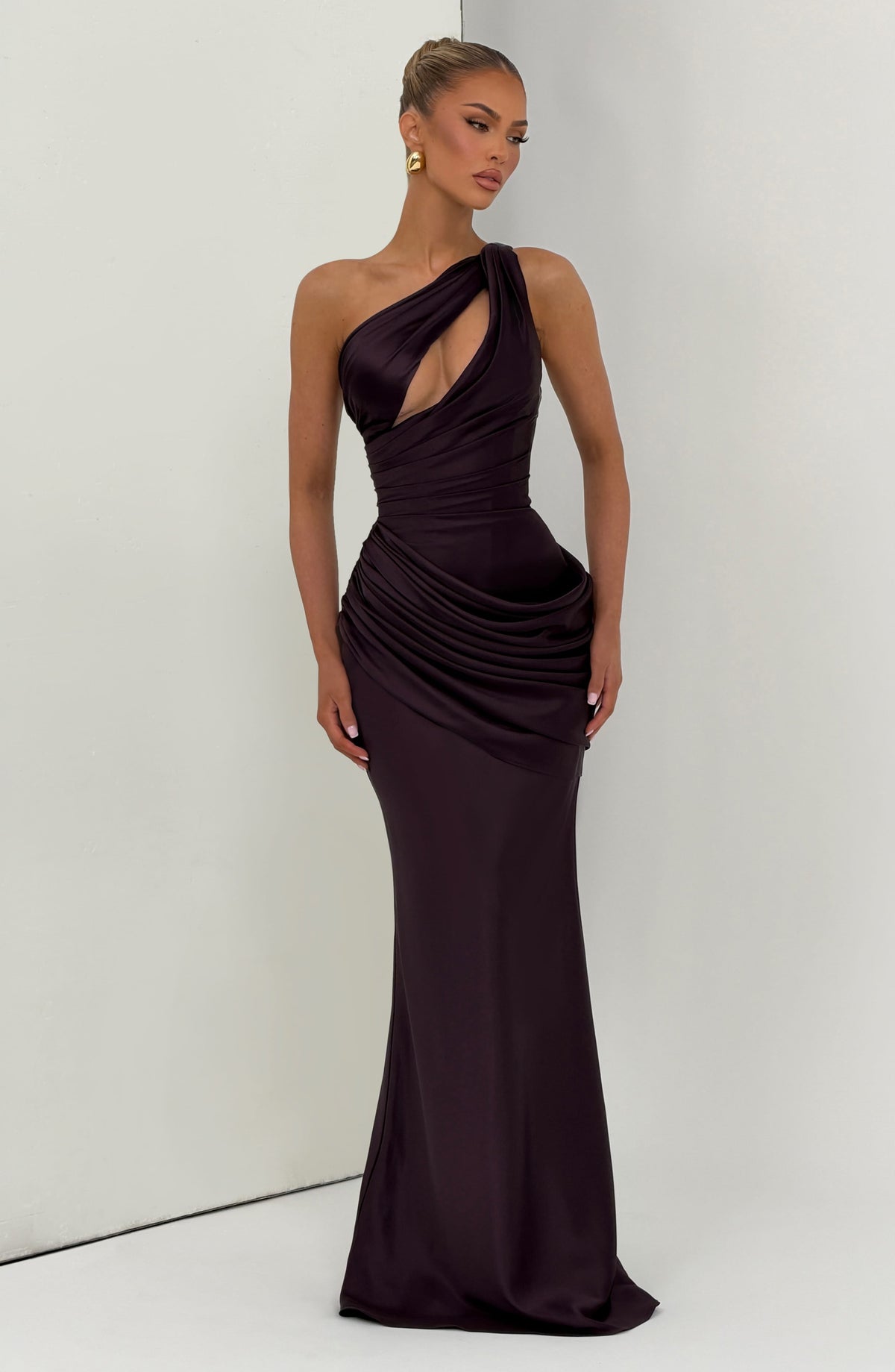 Elvira™ - Vestido Largo Asimétrico Morado