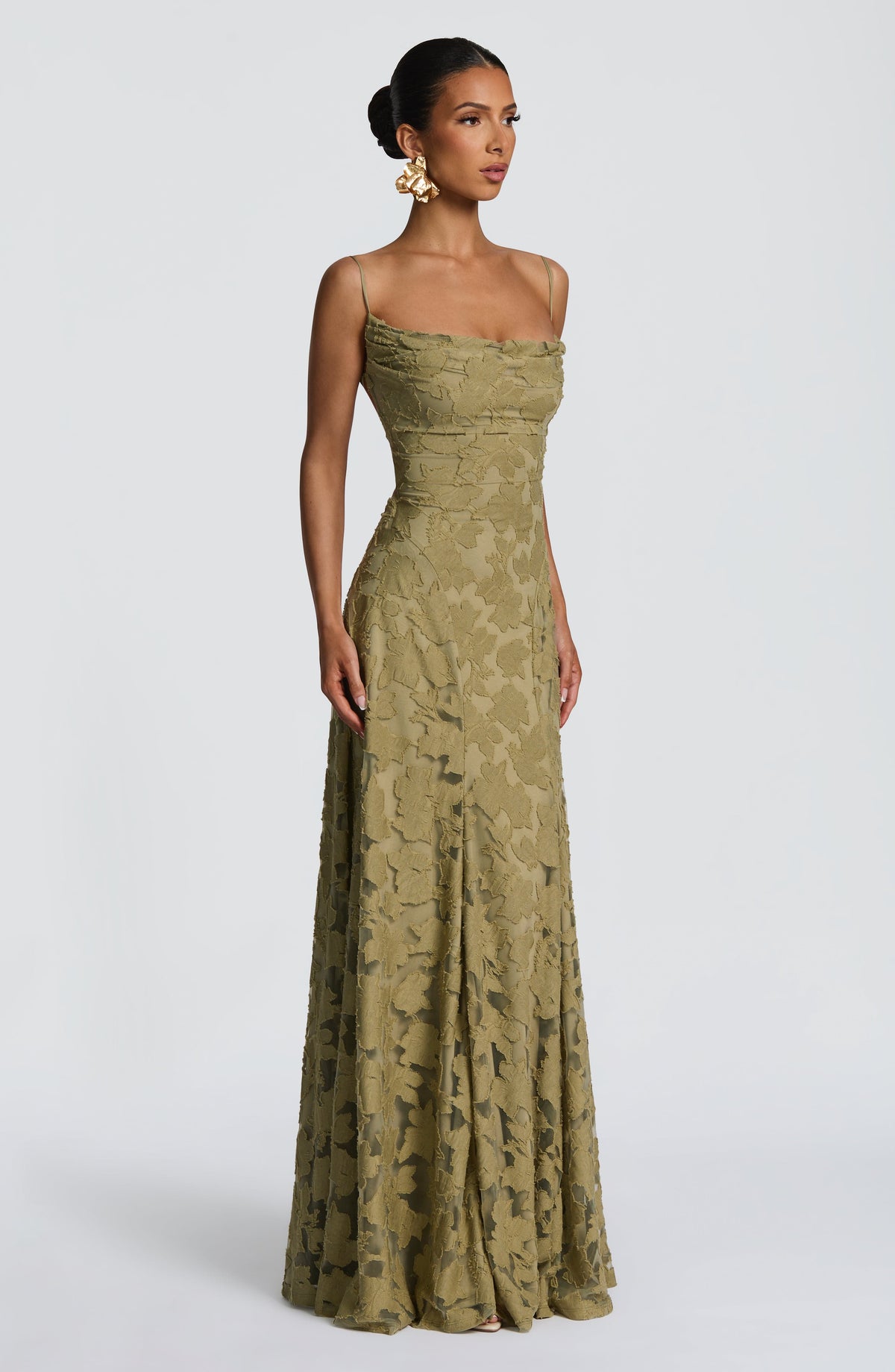 Matilda™ - Vestido Largo Drapeado Salvia