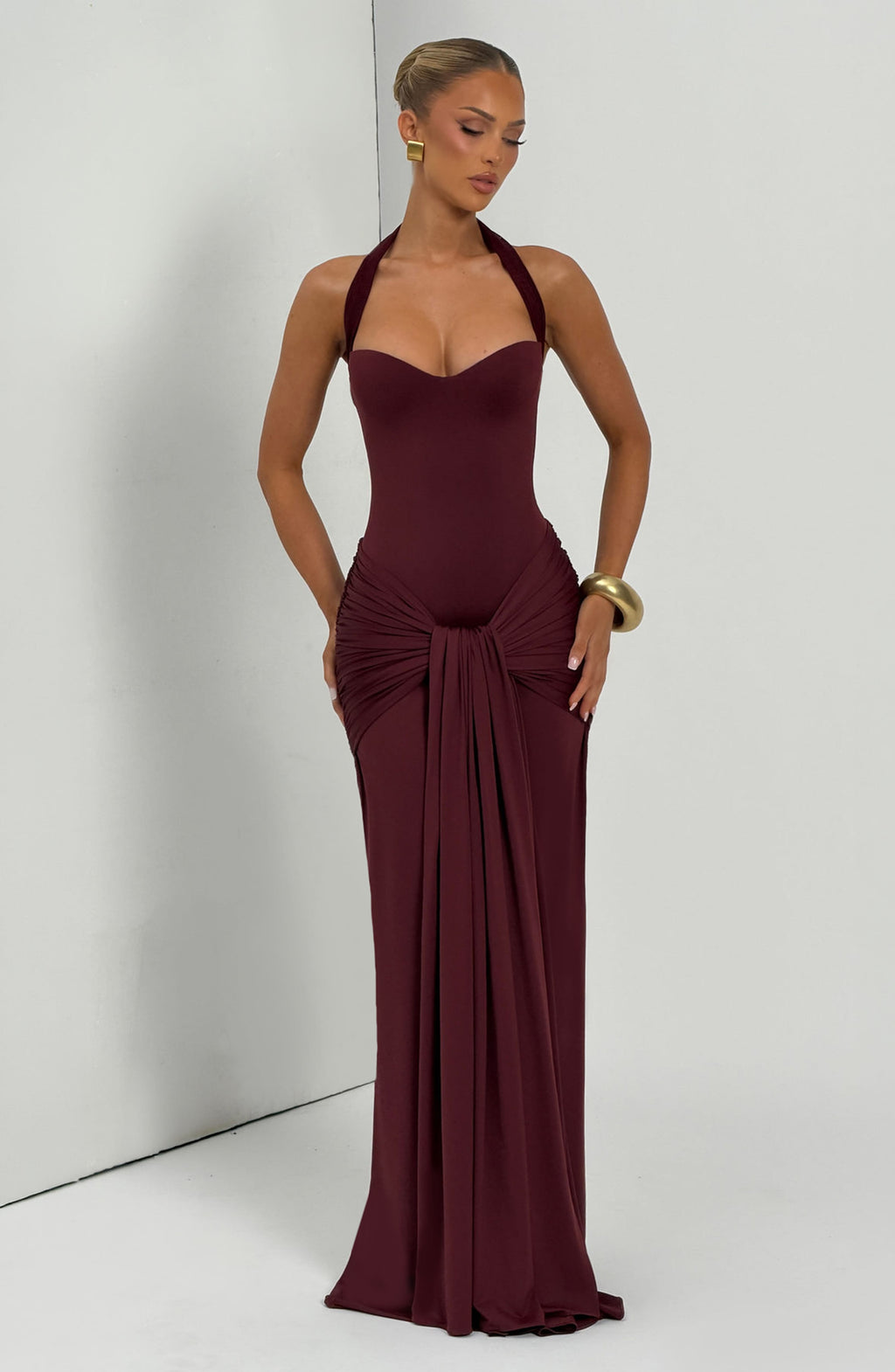 Gema™ - Vestido Largo de Punto Cereza