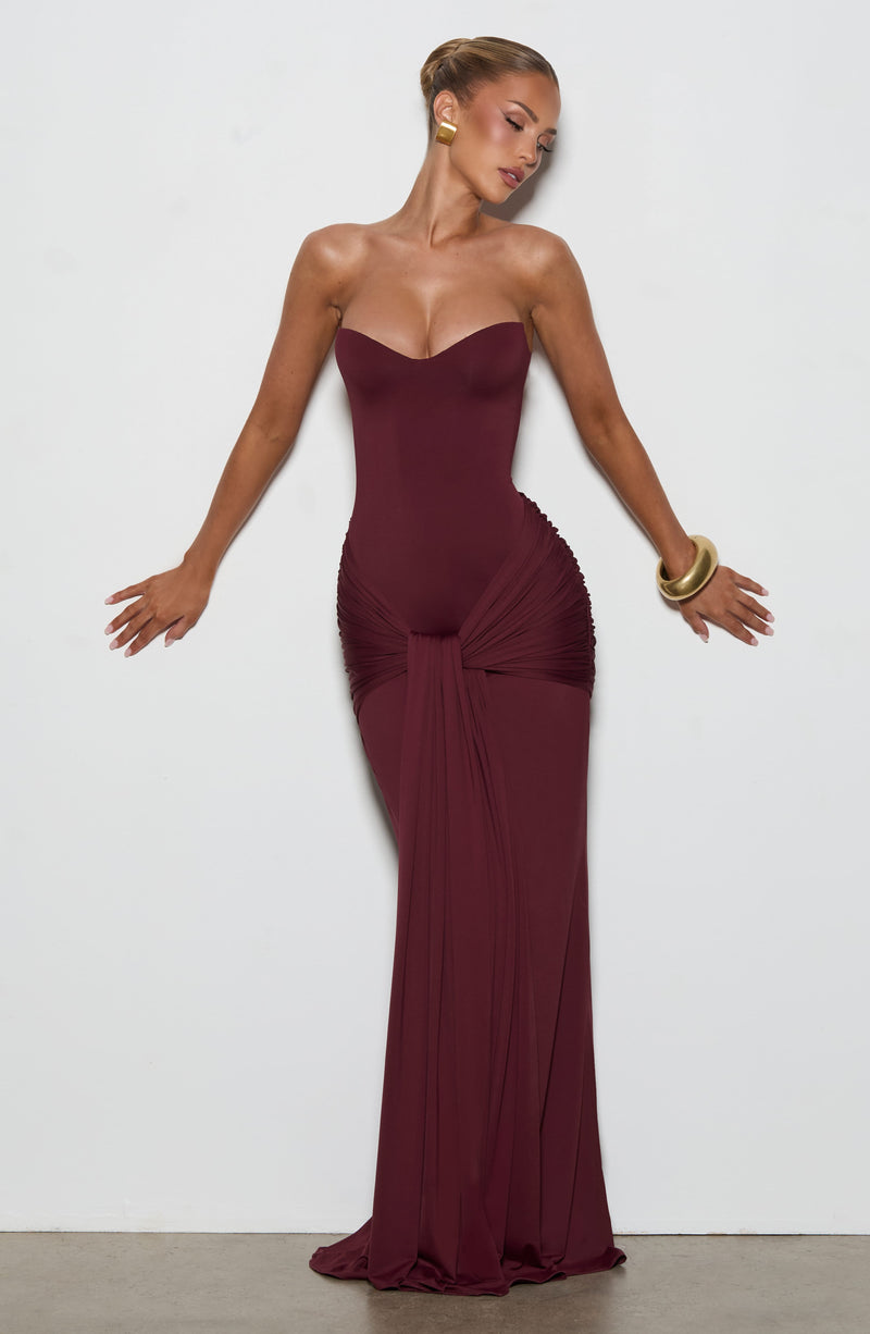 Gema™ - Vestido Largo de Punto Cereza