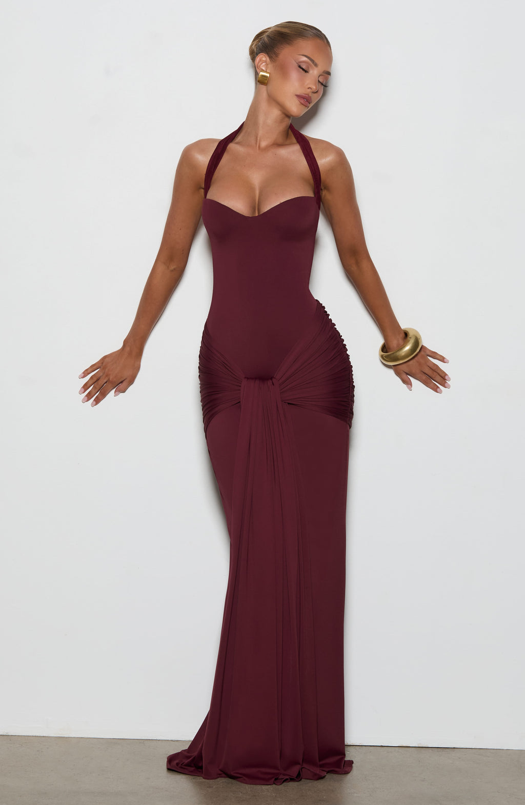 Gema™ - Vestido Largo de Punto Cereza