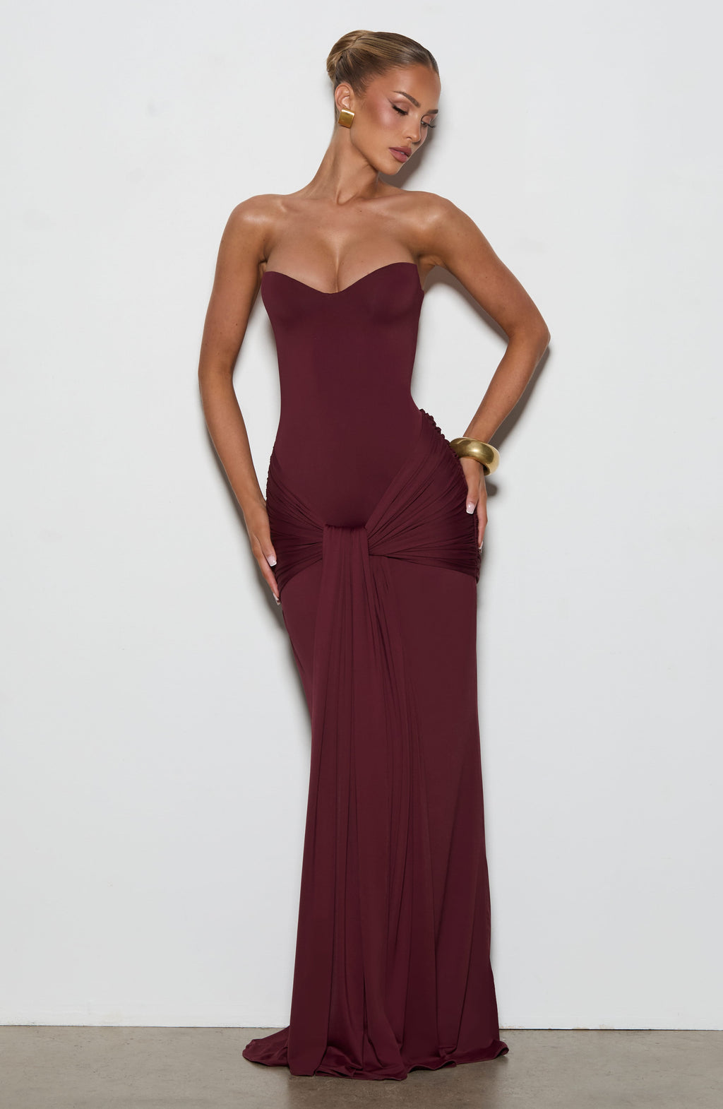 Gema™ - Vestido Largo de Punto Cereza