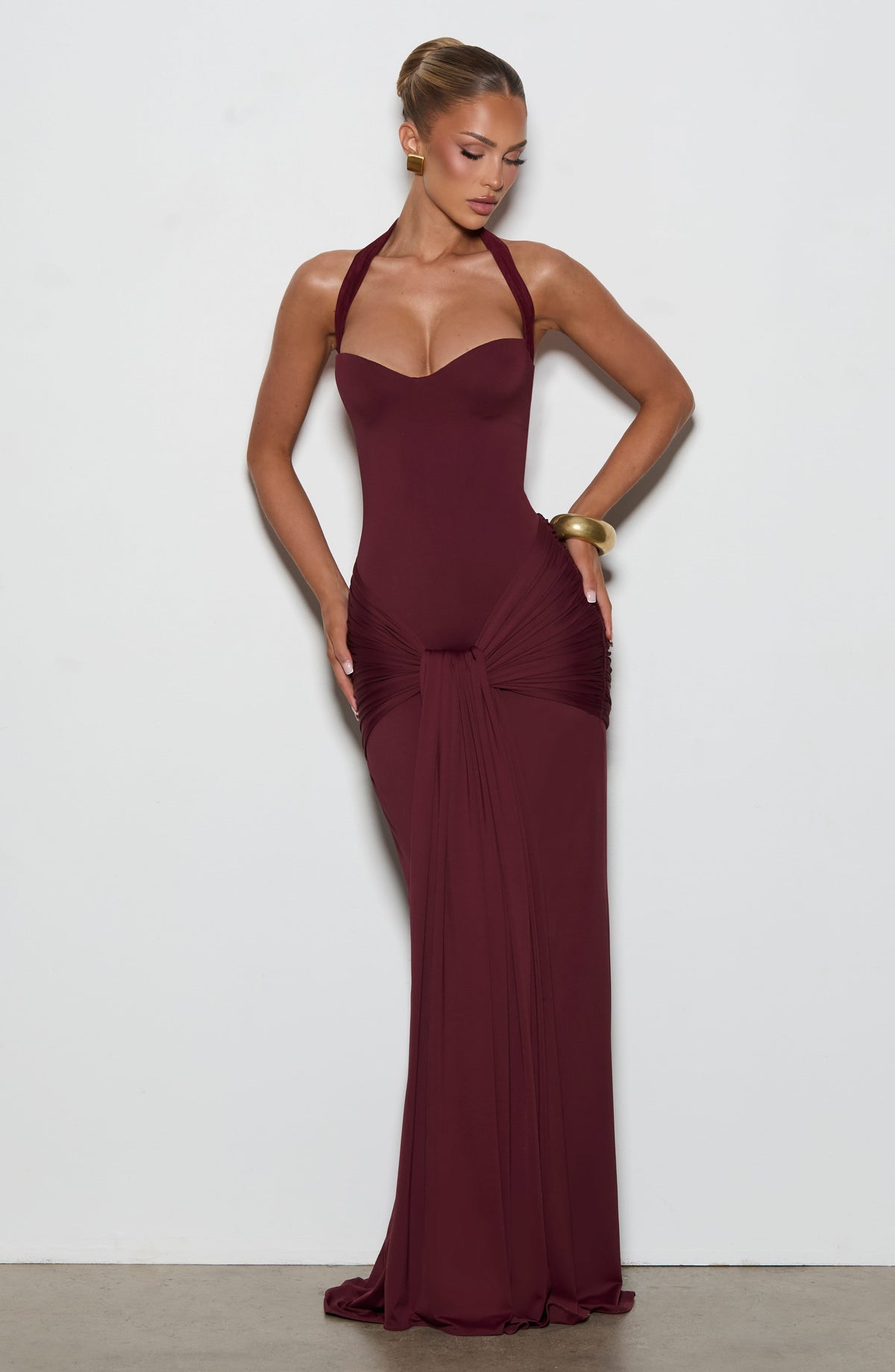 Gema™ - Vestido Largo de Punto Cereza