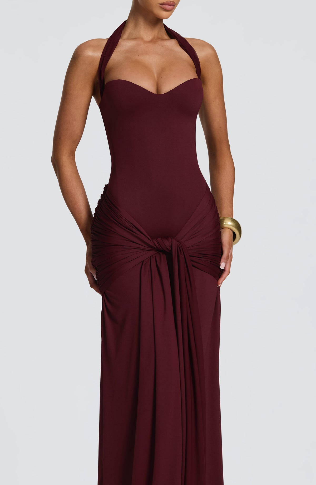 Gema™ - Vestido Largo de Punto Cereza