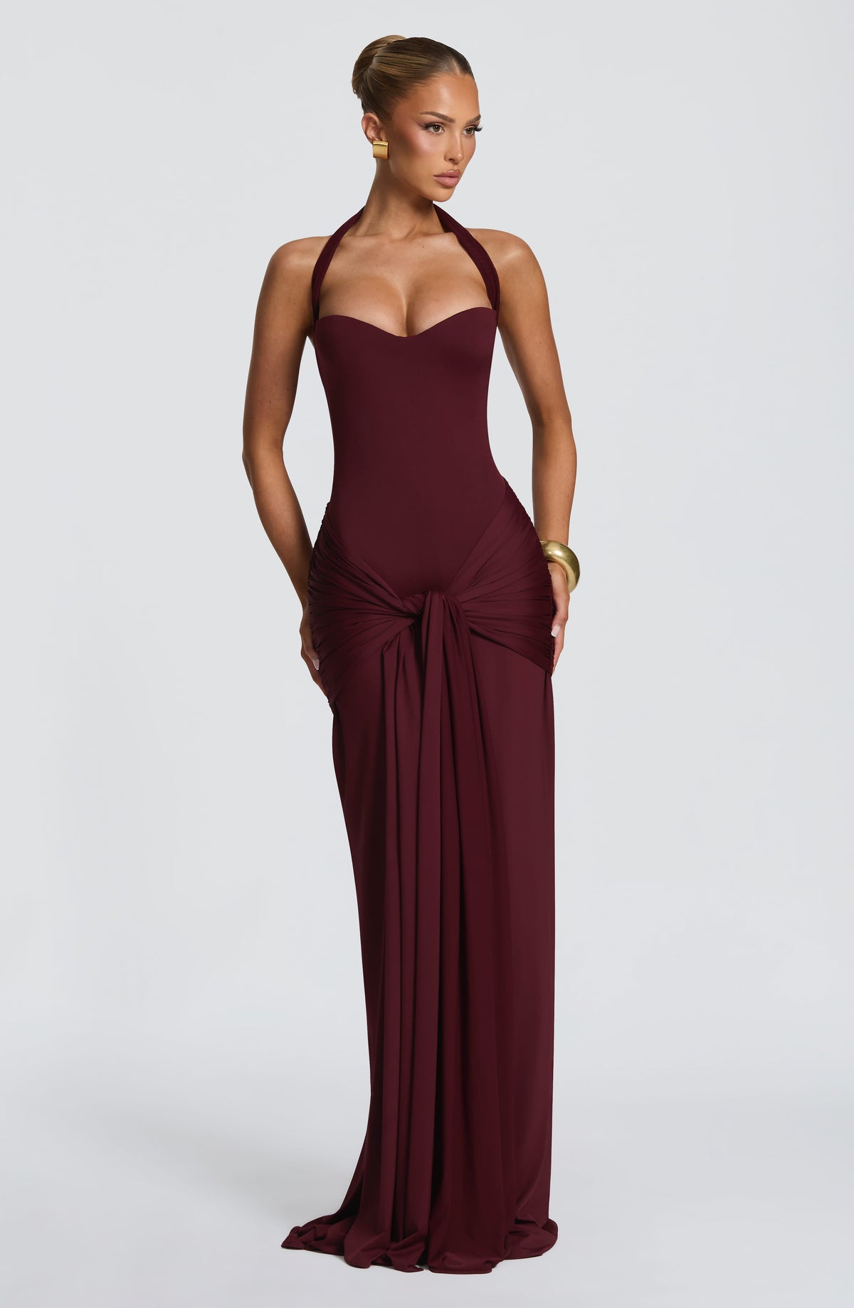 Gema™ - Vestido Largo de Punto Cereza