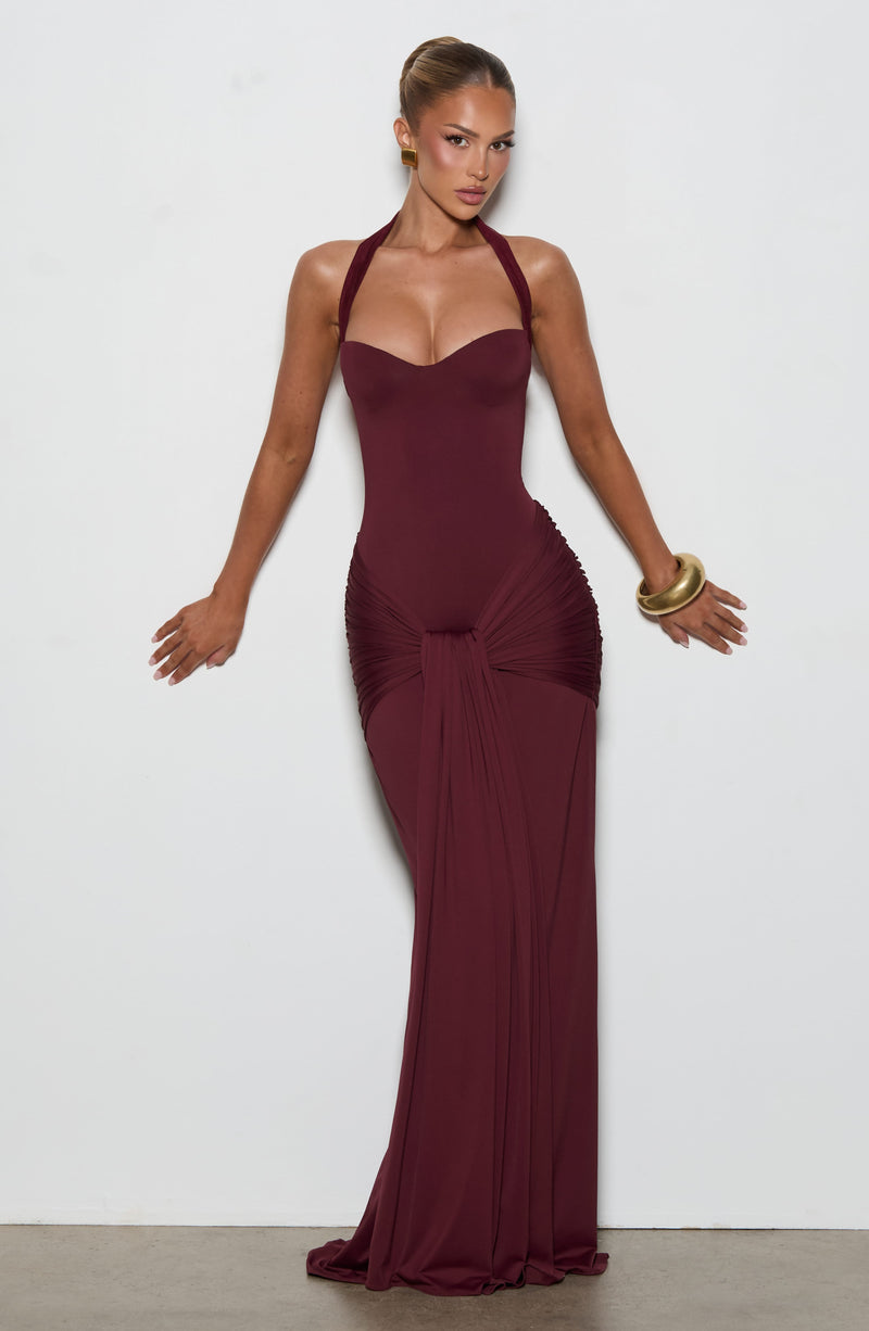 Gema™ - Vestido Largo de Punto Cereza