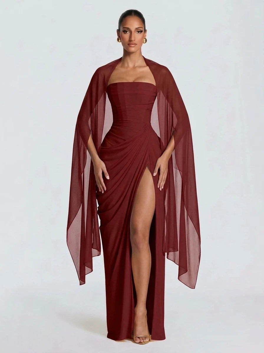 Greta™ - Estola de Chifón, cuerpo entero con el vestido Cyra™