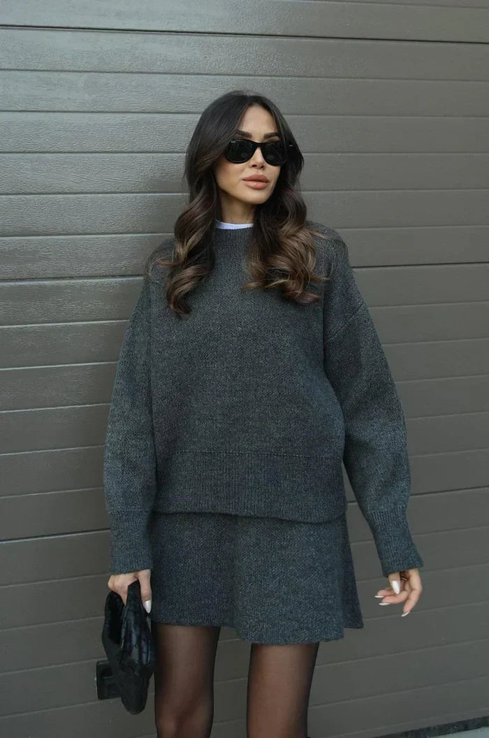 Begoña™ - Conjunto de Punto de Jersey y Falda